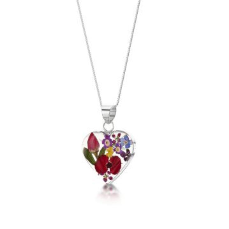 Mixed Flower Heart Pendant product image