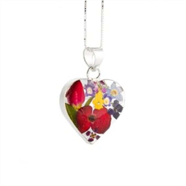 Mixed Flower Heart Pendant product image