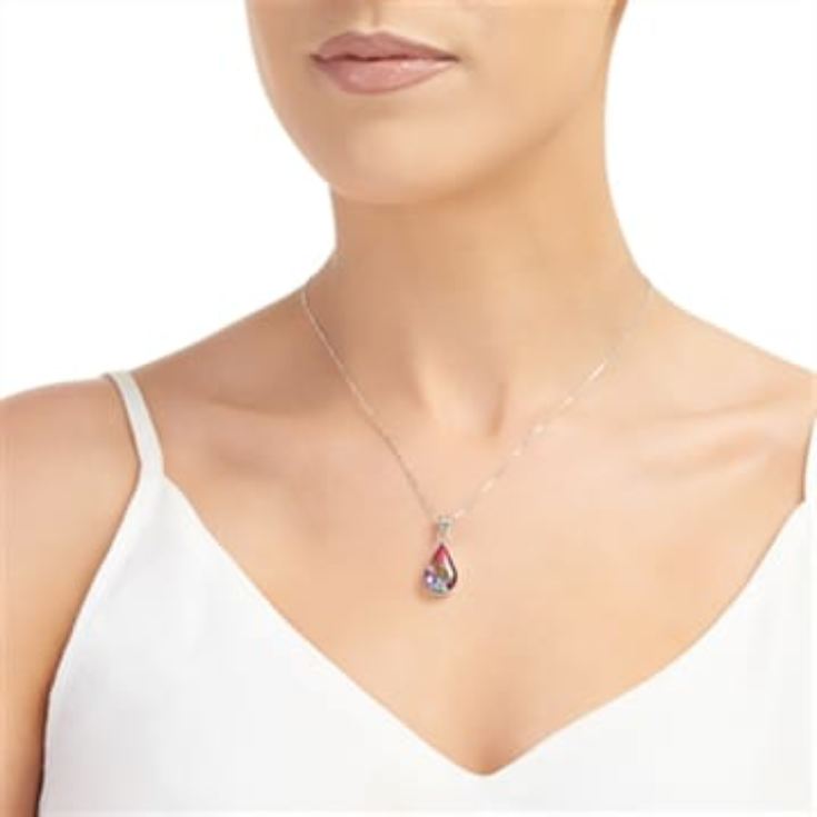 Real Flower Teardrop Pendant Necklace product image