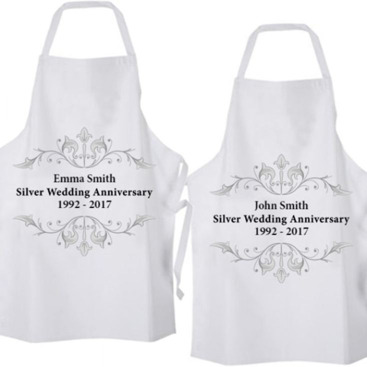 Personalised Silver Anniversary Aprons product image