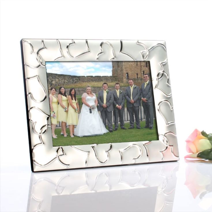 Silver Plated Photo Frame With Hearts Design product image