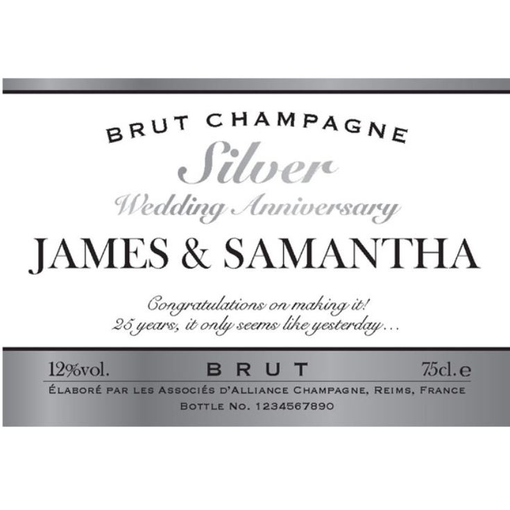 Personalised Silver Anniversary Champagne product image