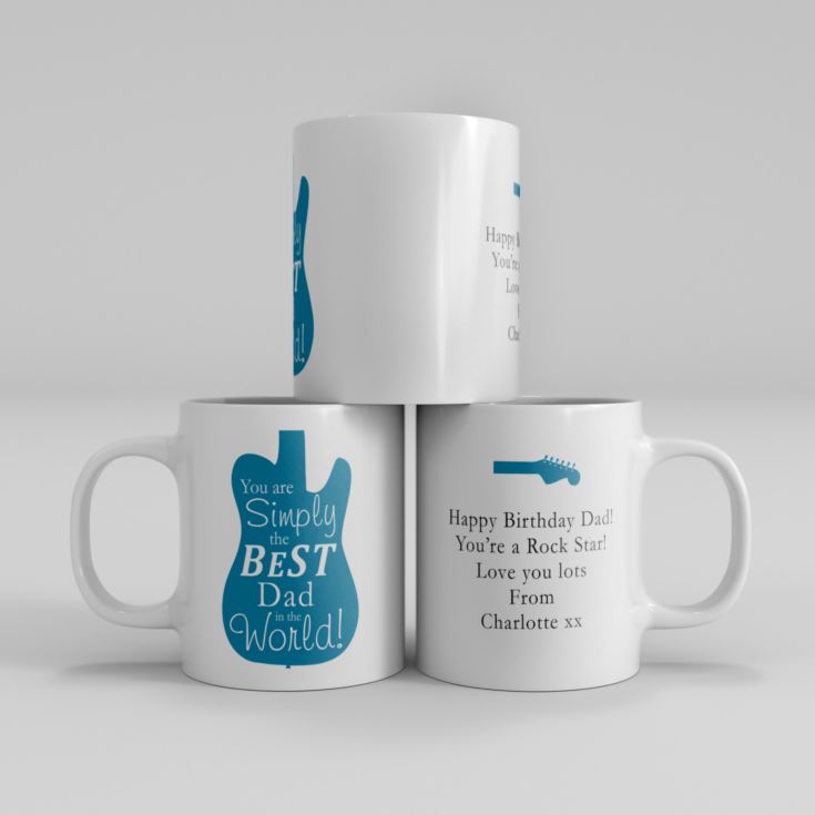 Personalised Simply The Best Guitar Design Mug product image