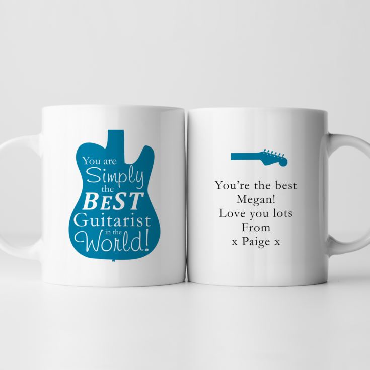 Personalised Simply The Best Guitar Design Mug product image