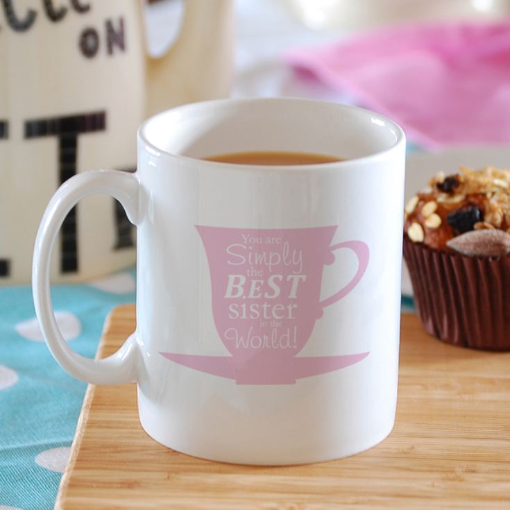 Simply the Best Tea Cup Design Personalised Mug product image