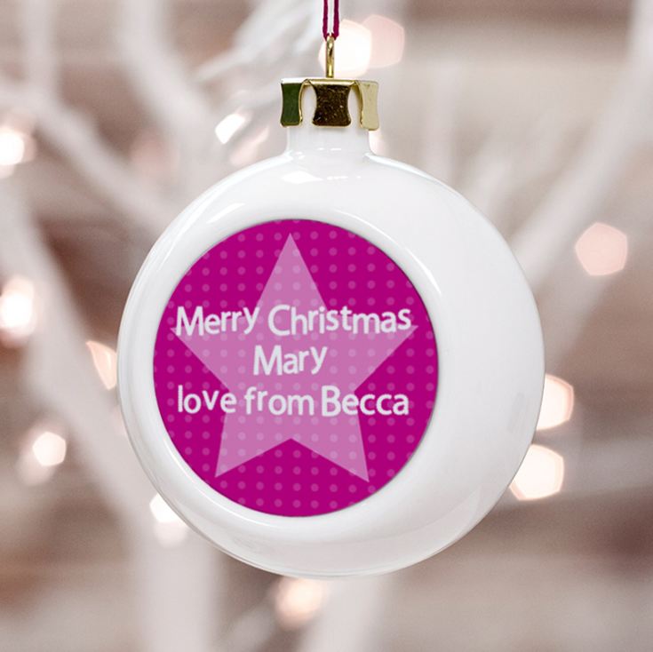 Personalised Sister Christmas Bauble product image