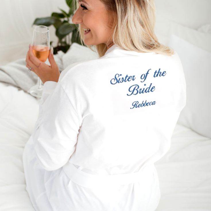 Personalised Embroidered Sister Of The Bride Dressing Gown product image