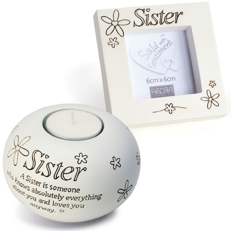 Sister Tealight And Photo Frame Gift Set product image