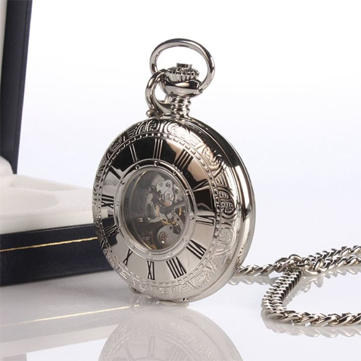 Skeleton Personalised Pocket Watch product image