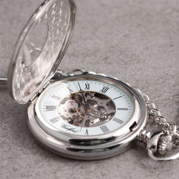 Skeleton Personalised Pocket Watch product image