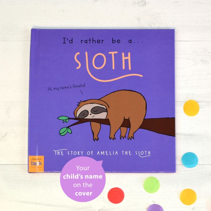 Personalised I’d Rather Be A Sloth Book product image