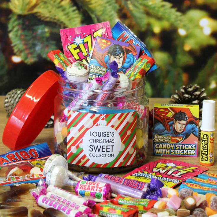 Personalised Christmas Sweetie Jar product image