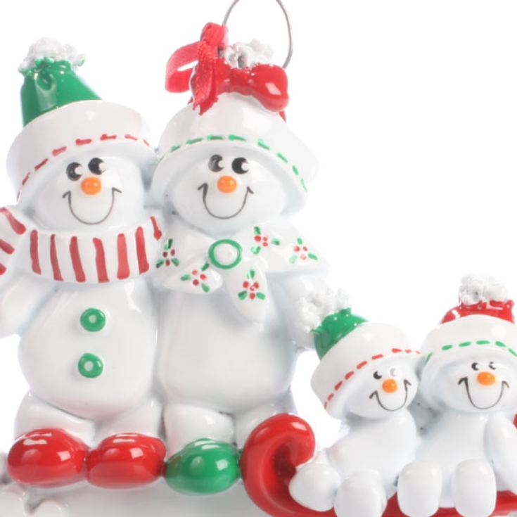 Personalised Snowman Family Ornament product image
