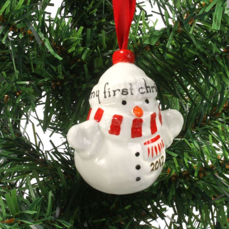 My First Christmas Snowman Decoration product image