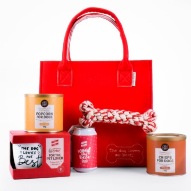 The Dog Loves Me Best Hamper Gift Bag product image