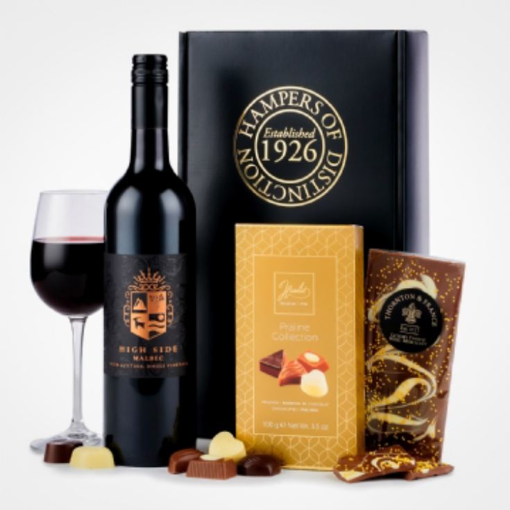 Red Wine & Chocolates Gift Box Hamper product image