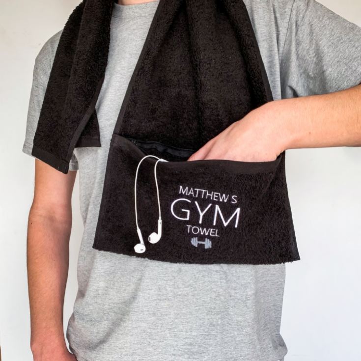 Personalised Gym Towel With Zip Pocket product image