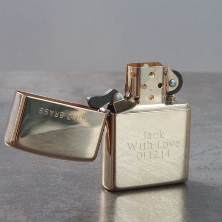 Personalised Solid Brass Zippo Lighter product image