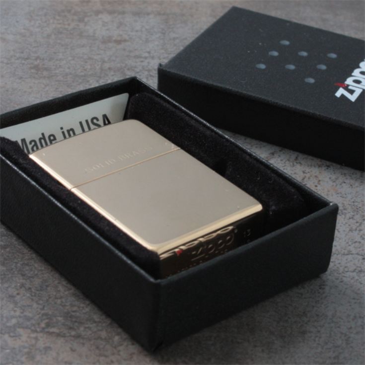 Personalised Solid Brass Zippo Lighter The Gift Experience