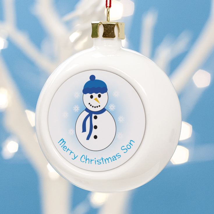 Personalised Merry Christmas Son Bauble product image