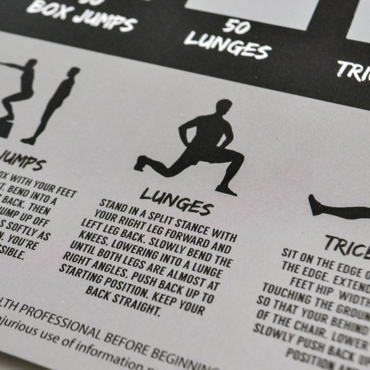 100 Day Fitness Challenge Scratch Off Poster product image