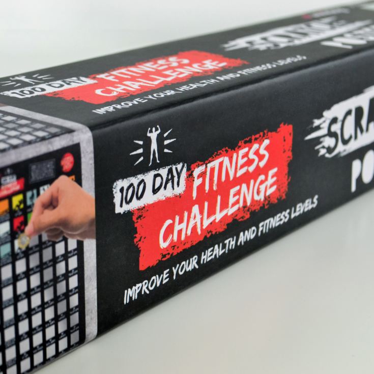 100 Day Fitness Challenge Scratch Off Poster product image