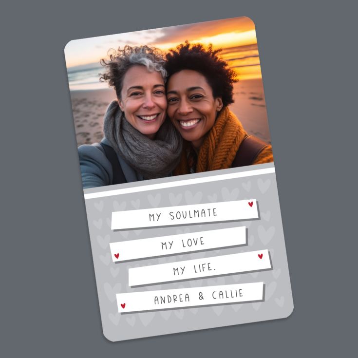 Personalised Soulmate Metal Wallet Photo Card product image