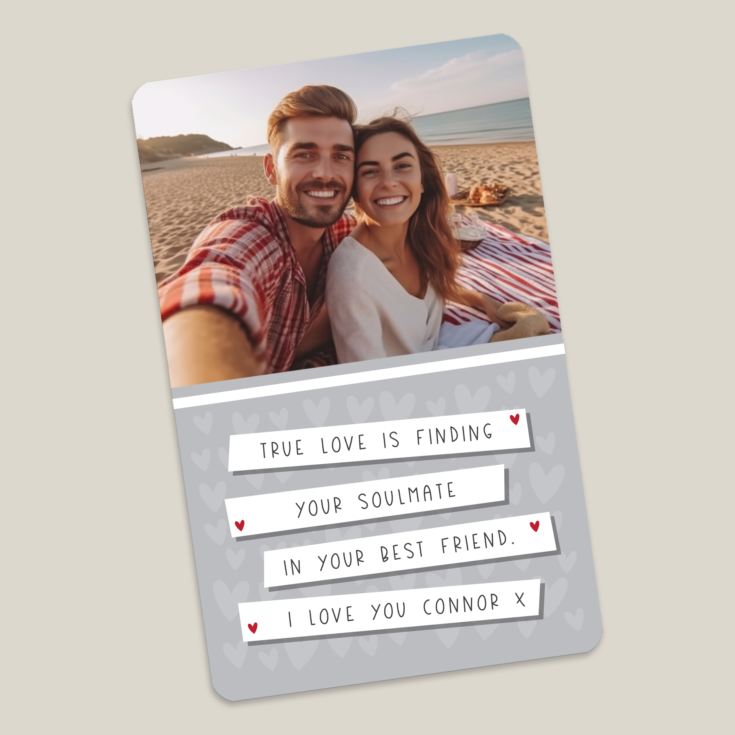 Personalised Soulmate Metal Wallet Photo Card product image