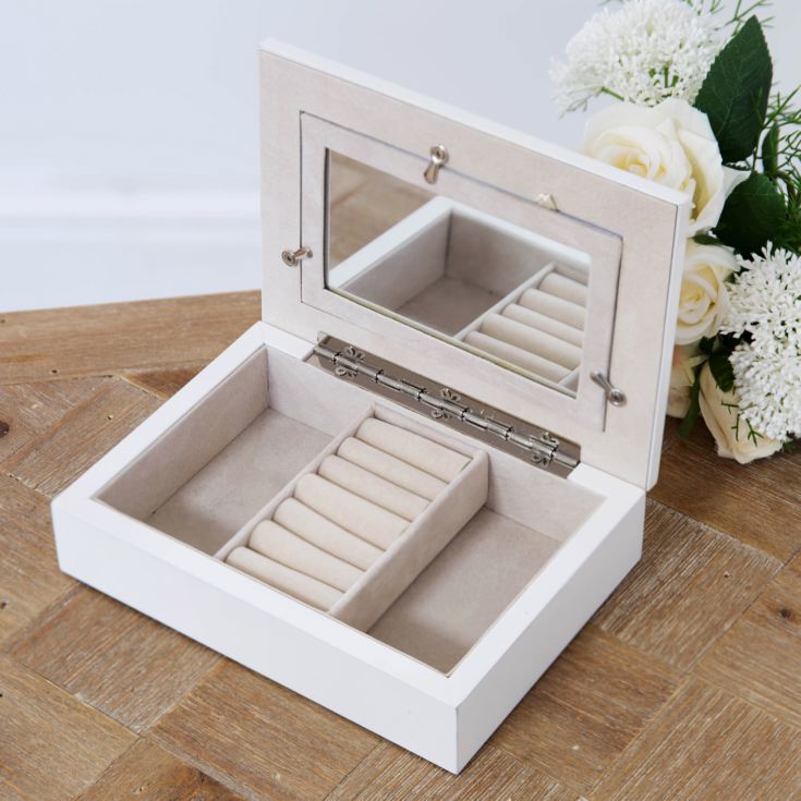 Personalised White & Copper Jewellery Box The Gift Experience