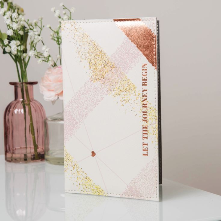 Let The Journey Begin Rose Gold Travel Wallet The Gift Experience Let The Journey Begin Rose Gold Travel Wallet The Gift Experience