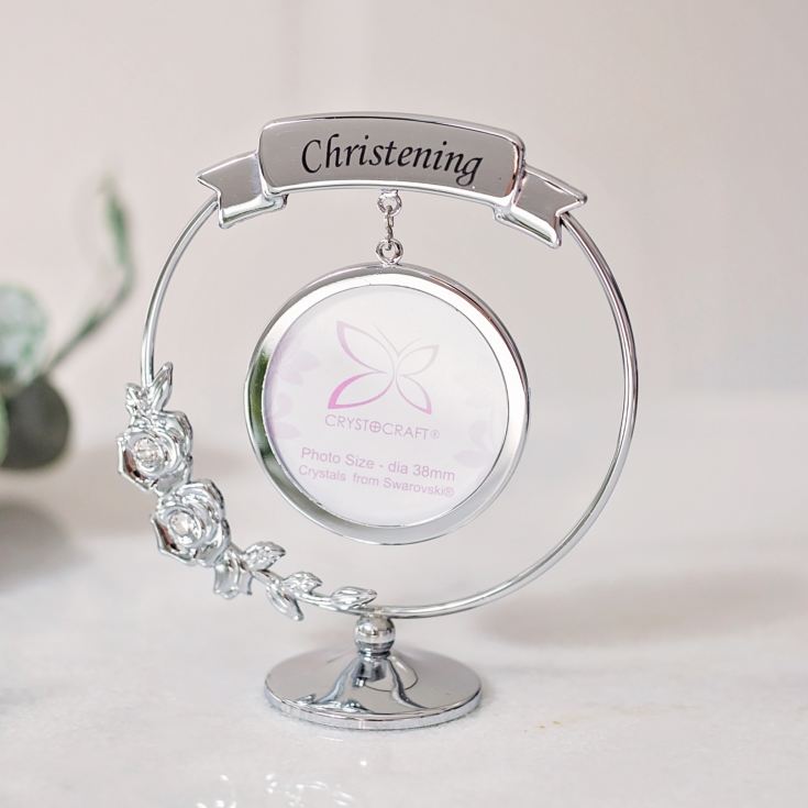 Crystocraft Christening Ornament With Photo Frame product image