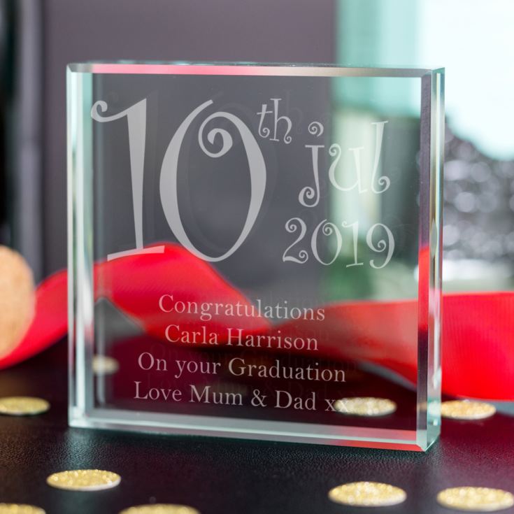 Personalised Special Date Glass Keepsake product image