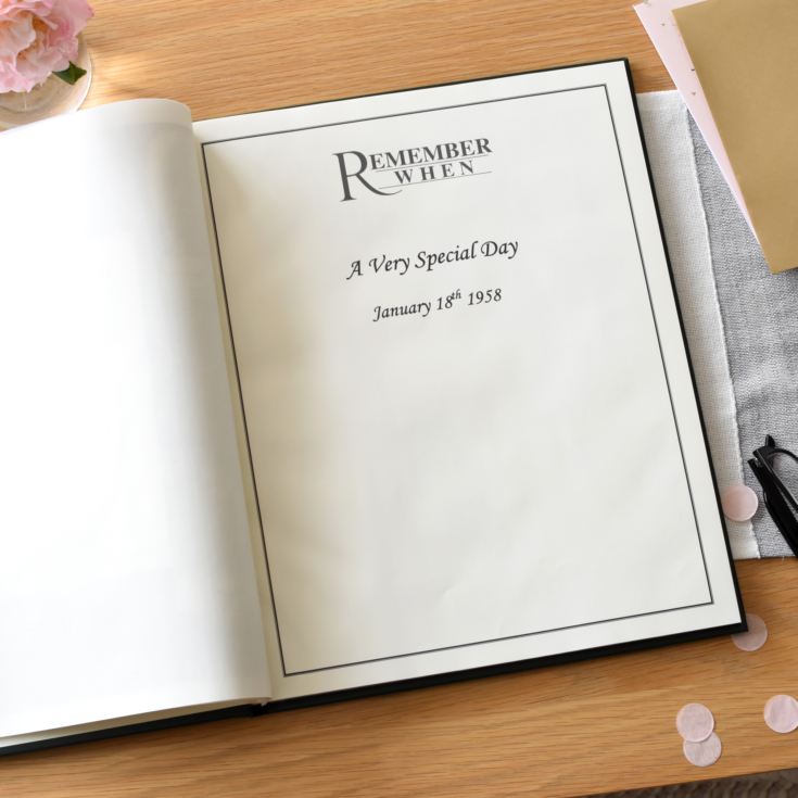 Personalised Retirement Newspaper Book - Green Leatherette Cover product image