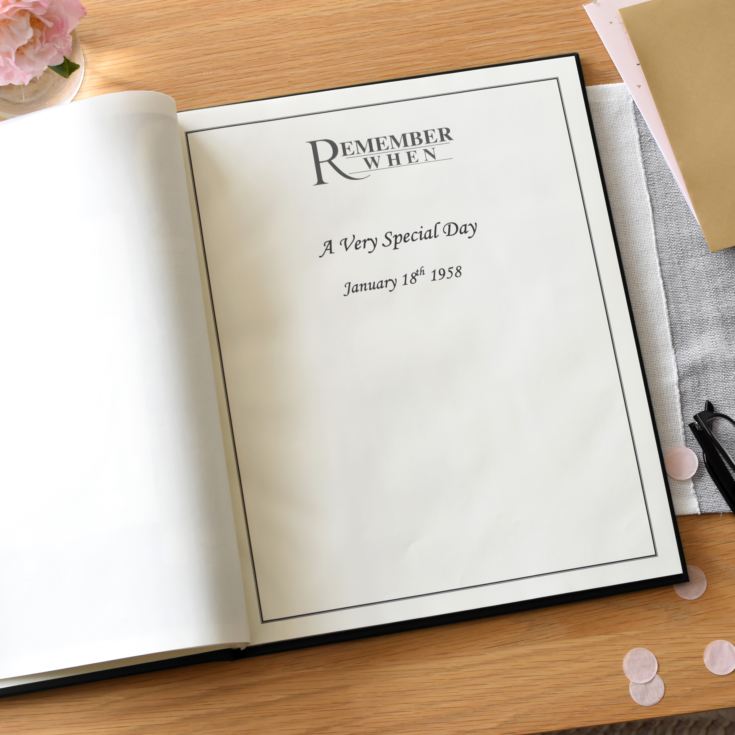 Personalised Just For You Newspaper Book - Premium Black Leather product image