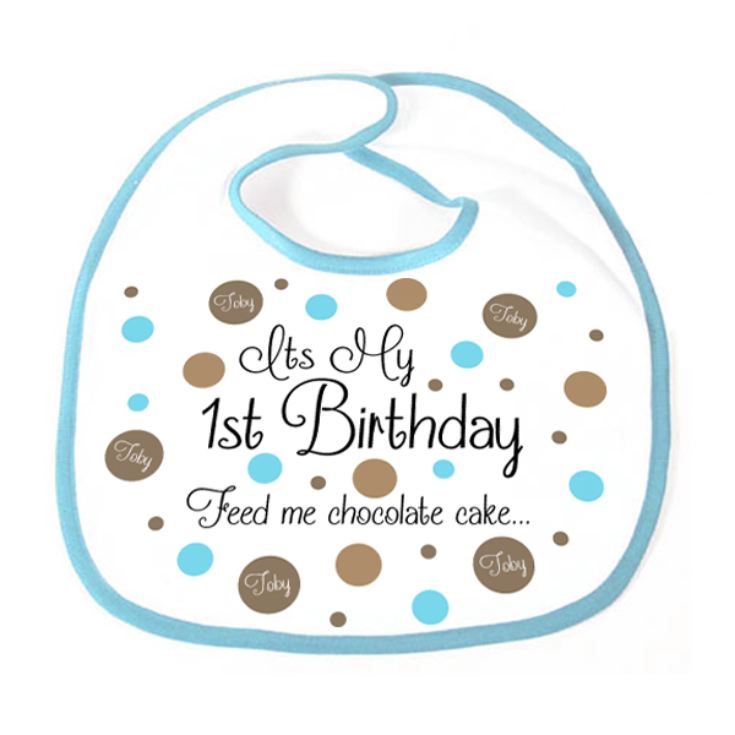 It's My 1st Birthday Personalised Boy Bib product image