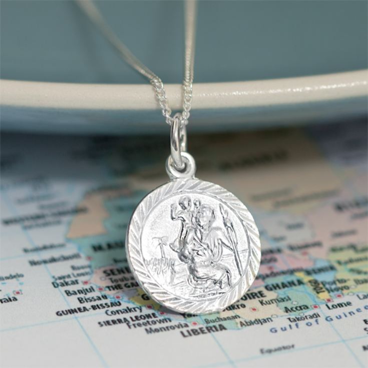 St Christopher Pendant with Personalised Box product image