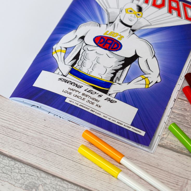 Personalised MegaDad Colouring Book product image