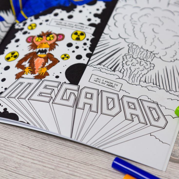 Personalised MegaDad Colouring Book product image