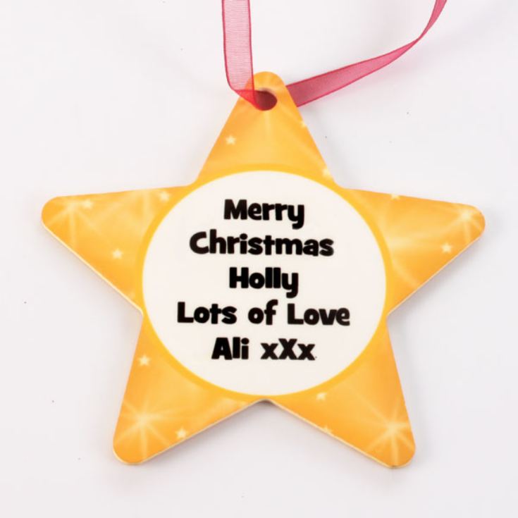 Personalised Star Tree Decoration product image