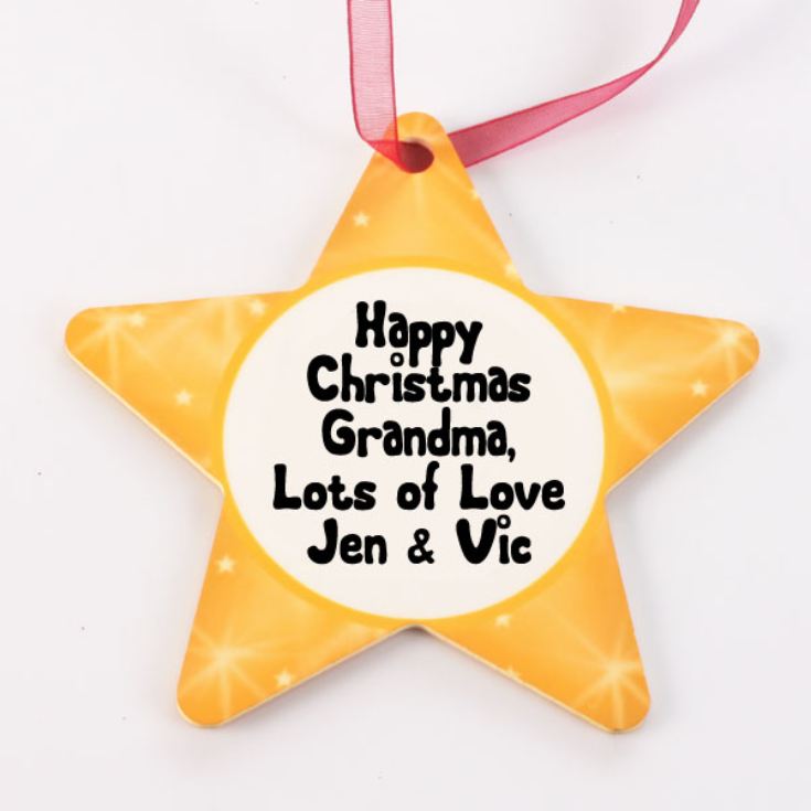 Personalised Star Tree Decoration product image