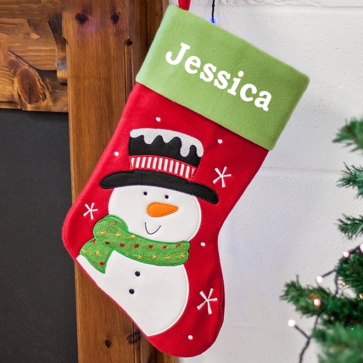 Personalised Luxury Snowman Stocking product image