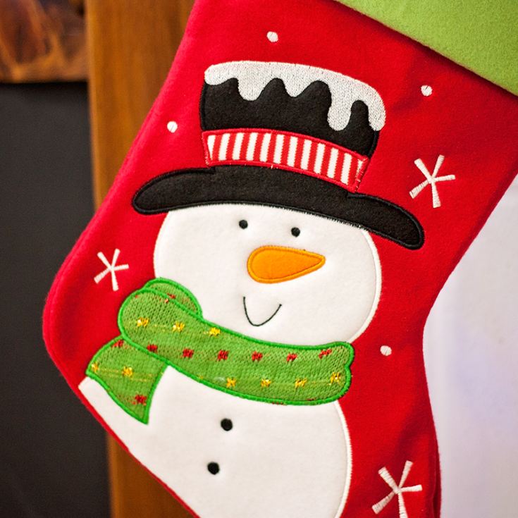 Personalised Luxury Snowman Stocking product image