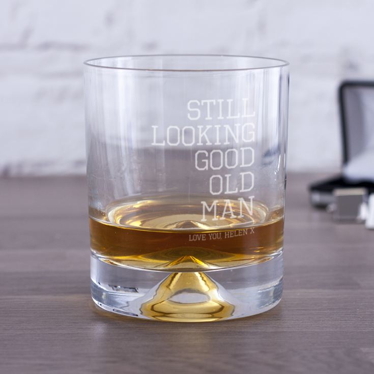 Personalised Still Looking Good Old Man Whisky Tumbler product image