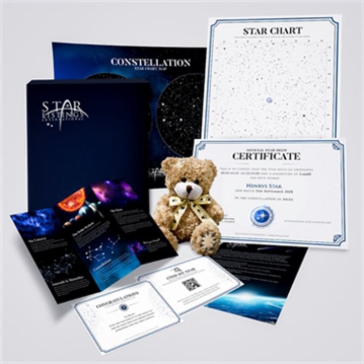 Personalised Name A Star with Teddy Gift Box product image