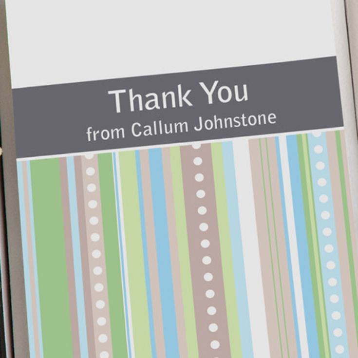Stripes and Spots Personalised Thank You Stationery product image