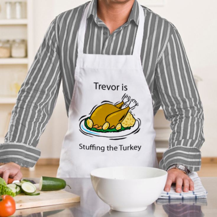 Personalised Stuffing The Turkey Apron product image