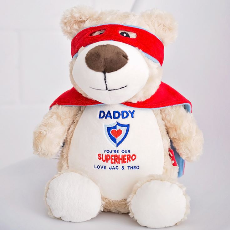 Daddy Super Hero Bear - Embroidered Cubbies Soft Toy product image