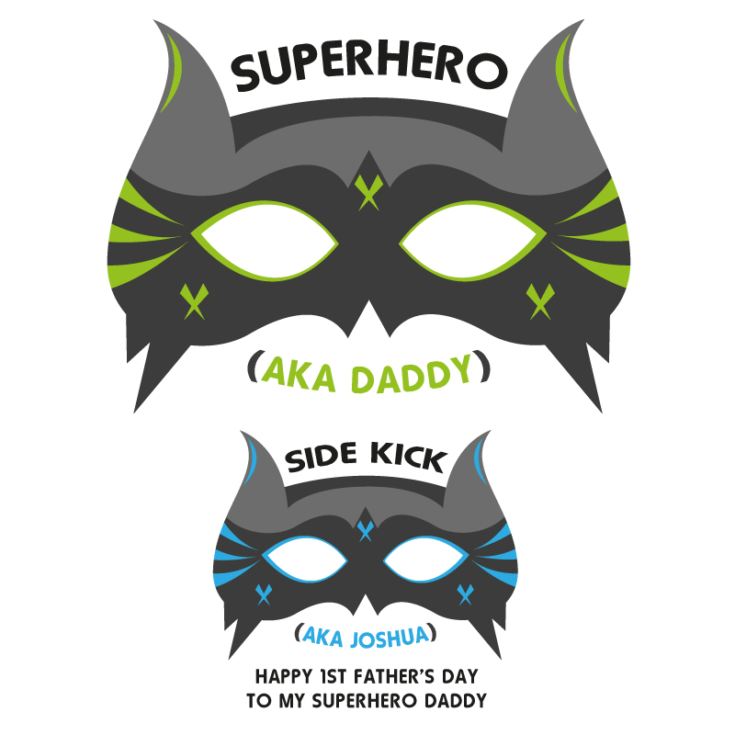 Personalised Superhero T Shirt And Baby Grow Set product image