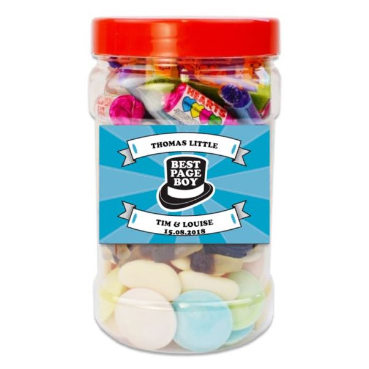 Personalised Page Boy Sweet Jar product image