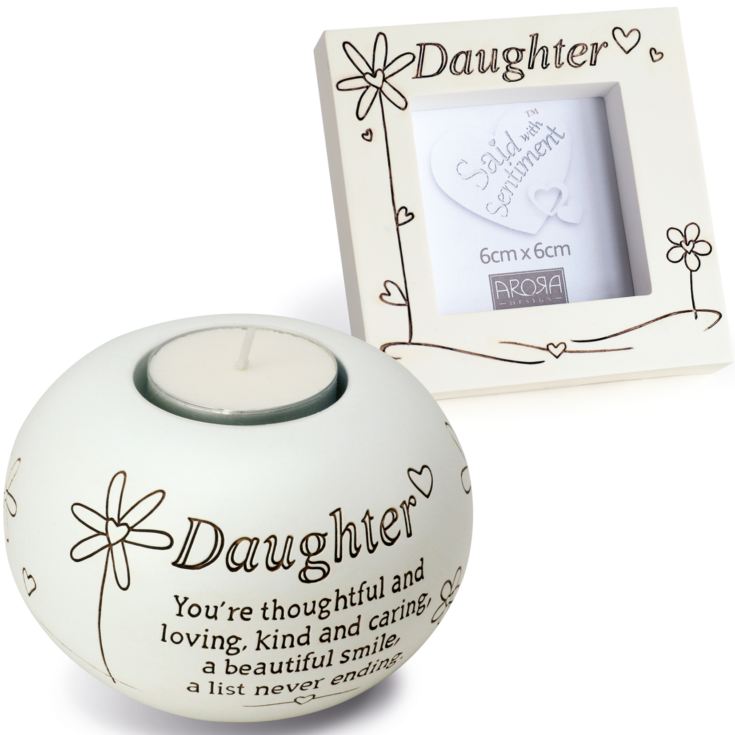 Daughter Tealight And Photo Frame Gift Set product image